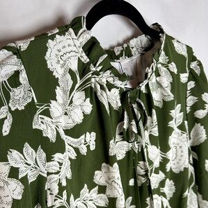 Sugar Lips - AVARA - Floral White and Deep Green Woman’s Dress